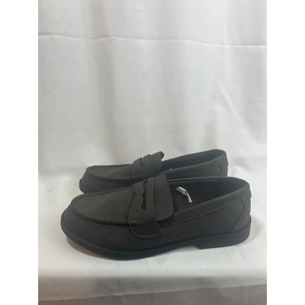 Goodfellow‎ & Co Mens Phillip Penny Loafers Dark Brown Slip On Dress Shoes 9.5